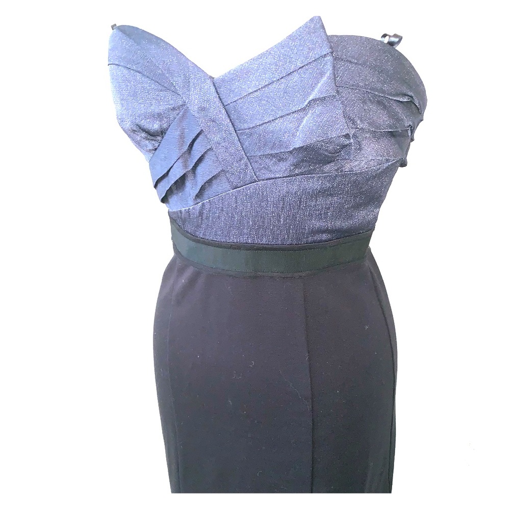 BCBGMaxAzaria navy and black cocktail dress 8